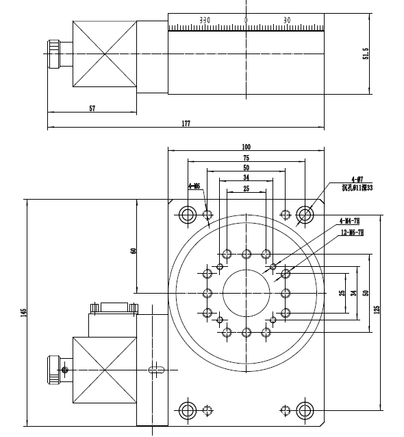 PX110-100H高精度電動(dòng)旋轉(zhuǎn)臺(tái) 100 200高精旋轉(zhuǎn)臺(tái) 分度盤(pán) 轉(zhuǎn)盤(pán)