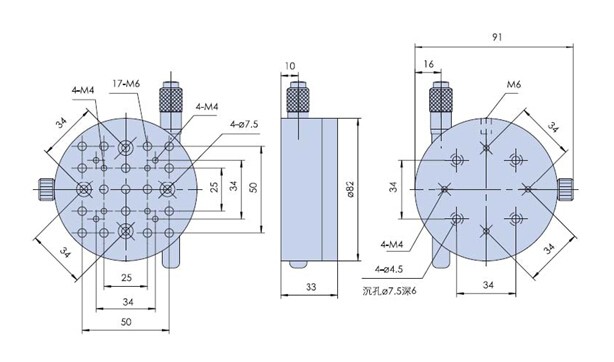 PT-SD206 精密型手動旋轉臺 分厘卡 360度旋轉精密位移臺 角度調(diào)