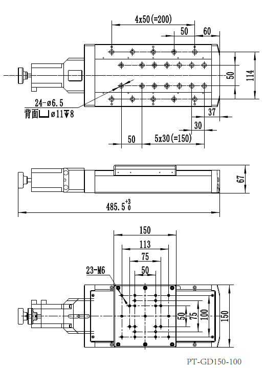 PT-GD150(201)四維電動(dòng)調(diào)節(jié)平臺(tái) 平移升降旋轉(zhuǎn)四維組合位移臺(tái)